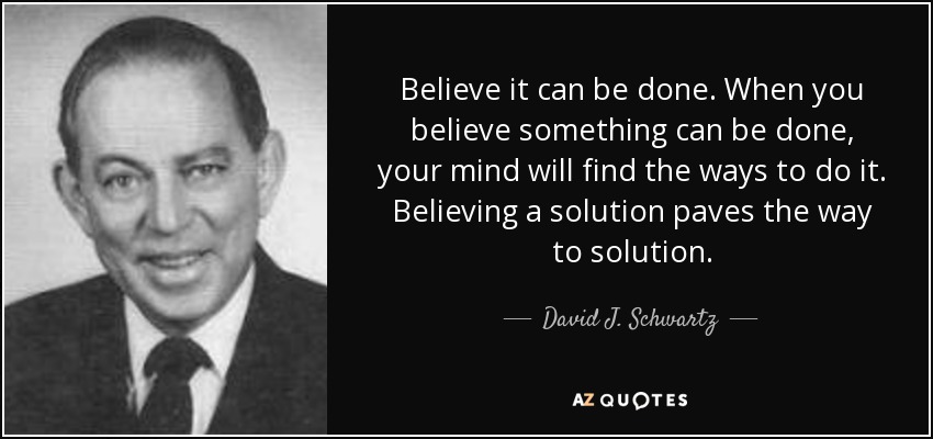 The Magic of Thinking Big