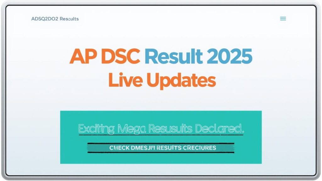 AP DSC Result 2025 Live Updates: Exciting Mega DSC Results Declared – Direct Link to Check Now