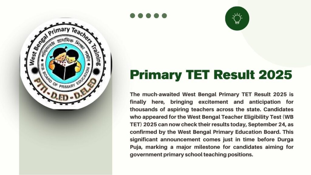 Exciting Primary TET 2025 Results: WB Declares Today