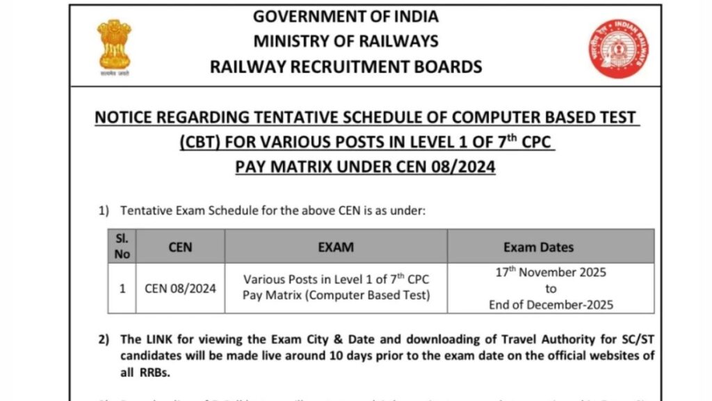 RRB Group D 2025: Big 5 Updates on Exam Dates
