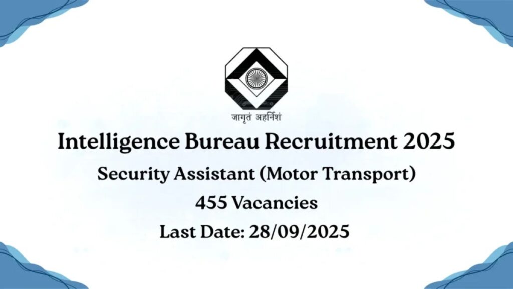 IB SA MT 2025 Admit Card Released – 5 Key Details Inside