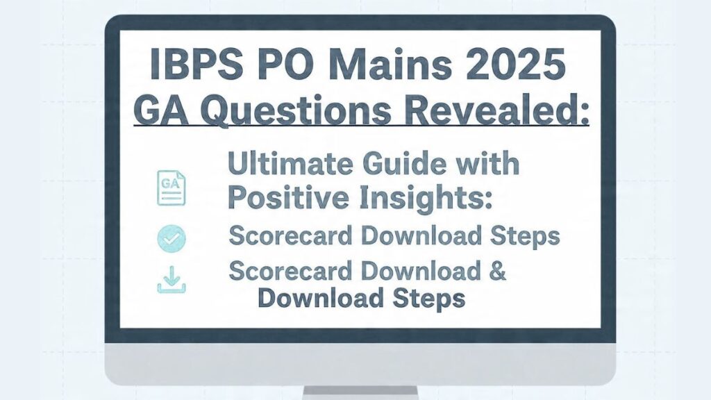 IBPS PO Mains 2025: 10 Key Powerful GA Insights & Scorecard