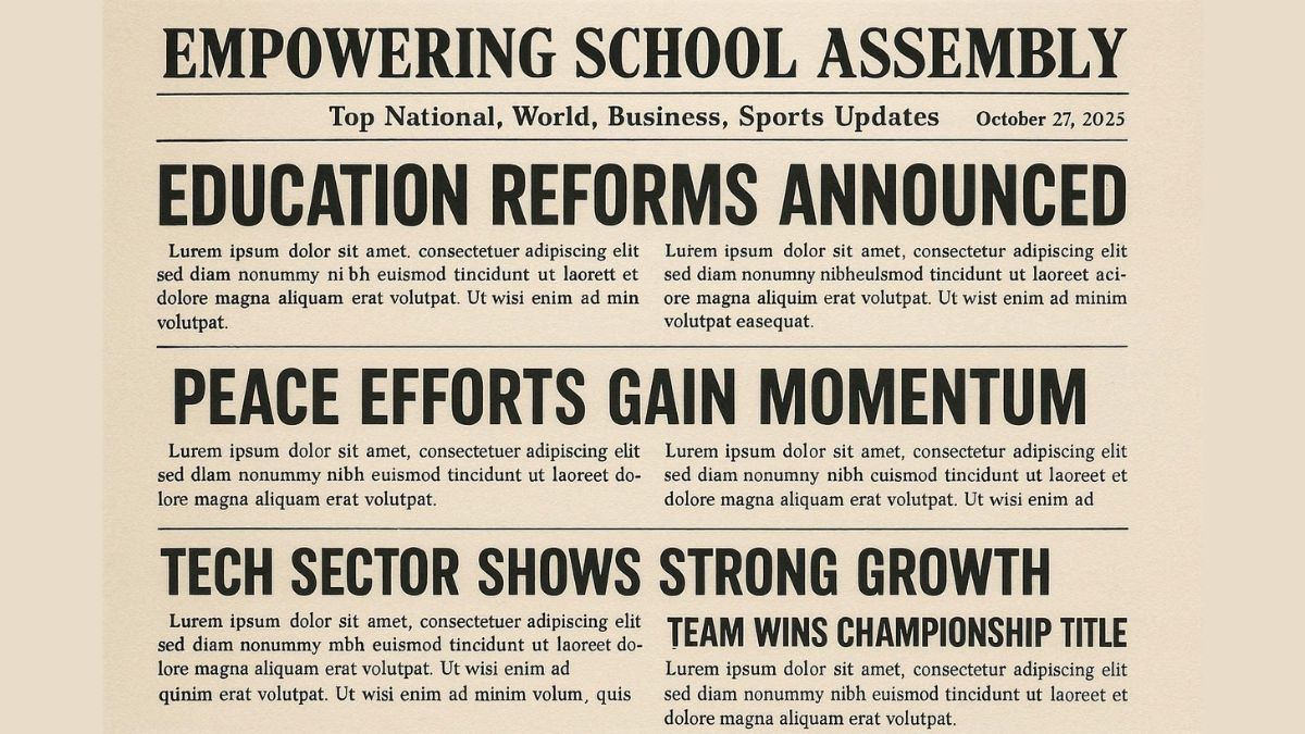School Assembly News Headlines 2025 7 Inspiring Updates