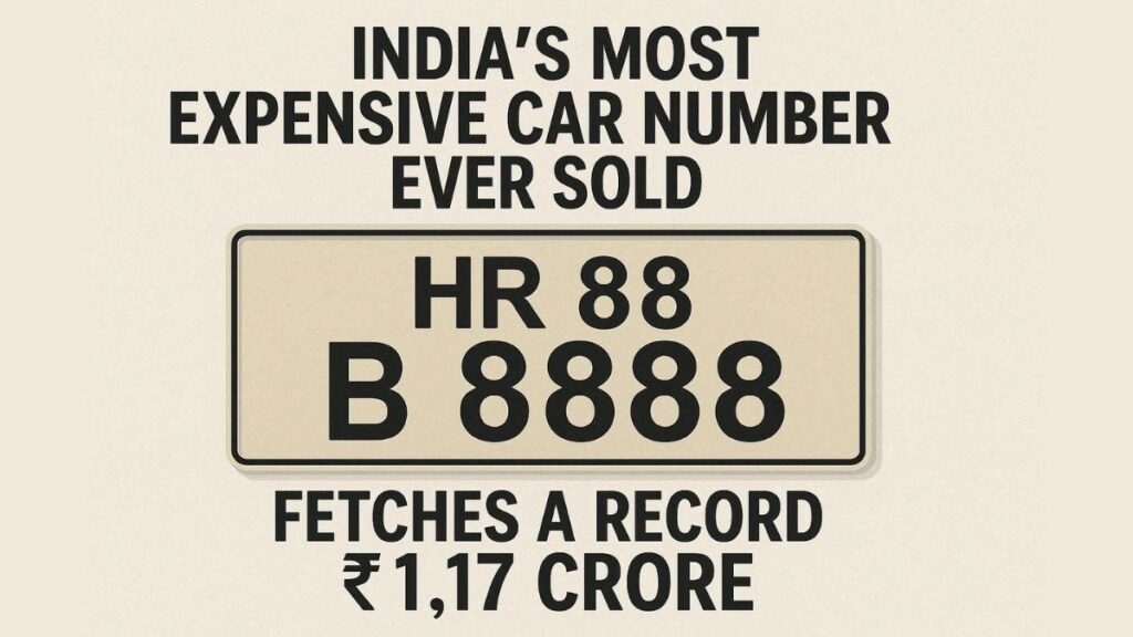 1.17 Crore Number Plate Sets a New Record Epic Win