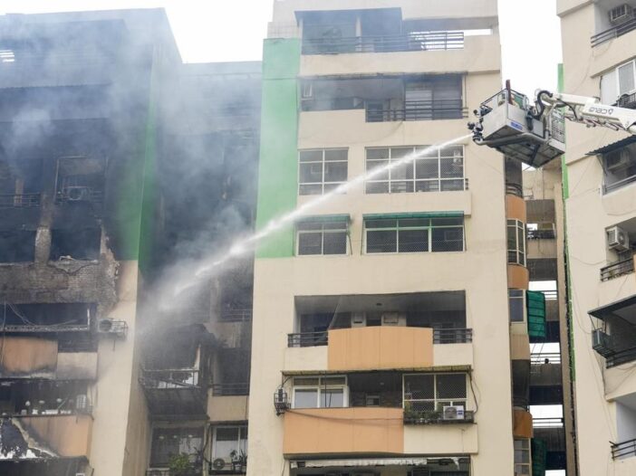 Heroic Rescue in Ghaziabad High-Rise Fire Massive Blaze at Gaur Green Avenue Sparks Safety Concerns
