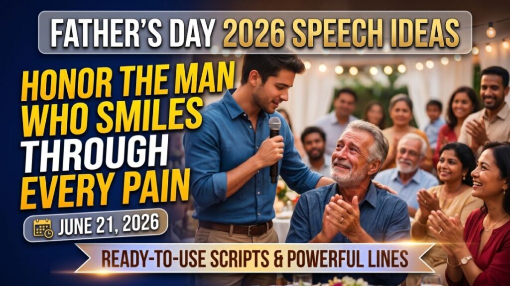 Father's Day 2026 Heartfelt Speech Ideas to Honor the Man Who Smiles Through Every Pain