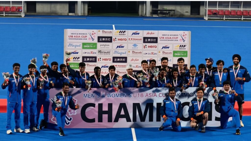 U18 Hockey and Women's Football Champions on the Same Day India's Golden Day