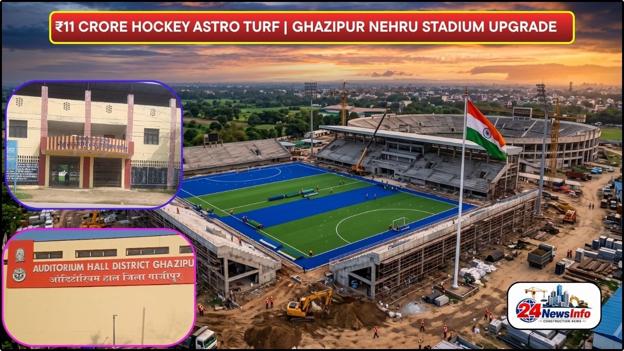 Ghazipur Nehru Stadium Hockey Astro Turf Project