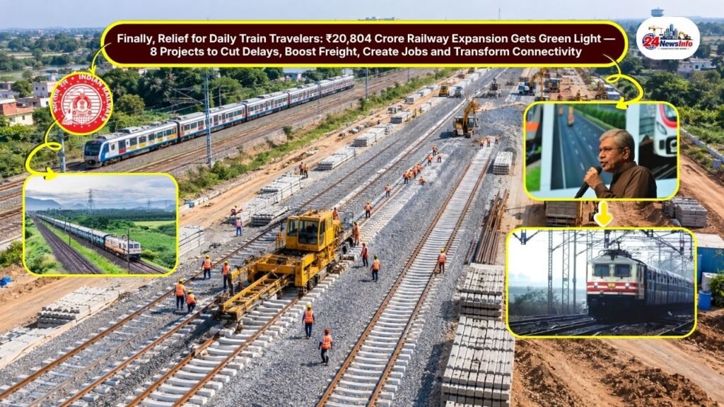 Cabinet Approves Rs 20804 Crore Railway Projects 8 Multi-Tracking Powerful Plans Across 9 States