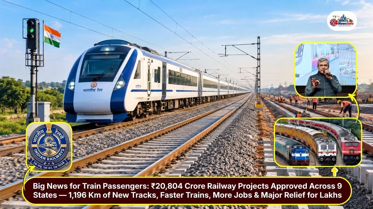 Cabinet Approves Rs 20804 Crore Railway Projects 8 Multi-Tracking Powerful Plans Across 9 States