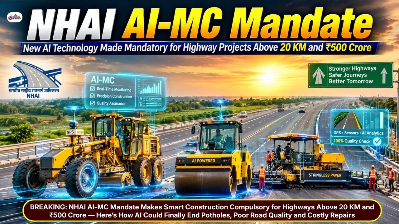 NHAI AI-MC Mandate AI Enters Highway Construction Now Compulsory for Projects Over 20 km